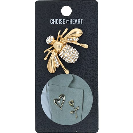 Choise by heart Dame Broche Guldfarvet