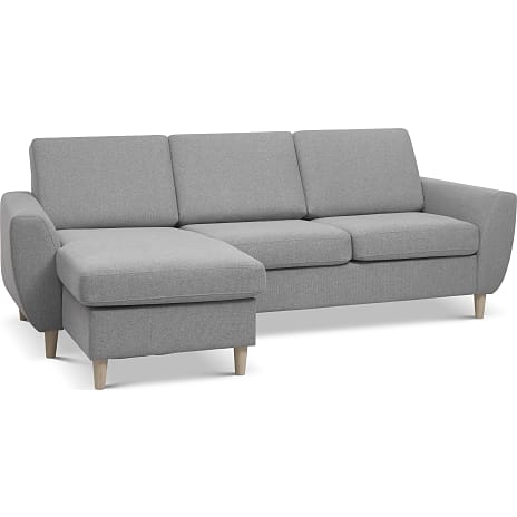 Madrid Nordic Vendbar Sofa Med Chaiselong Lysegrå
