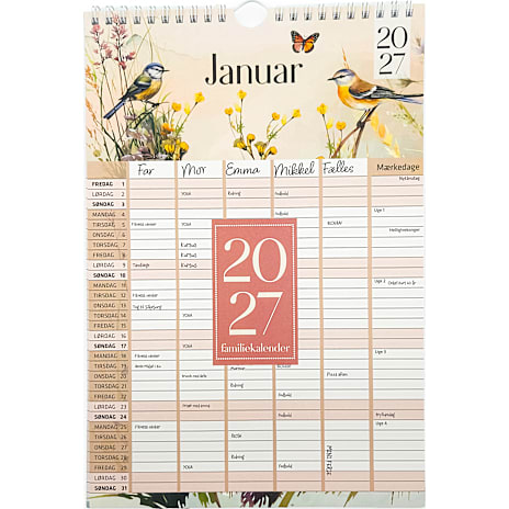 1Conzept Familiekalender 2027 Fugle