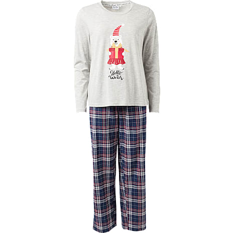 VRS Dame Pyjamas Str. XL Grå/Navy