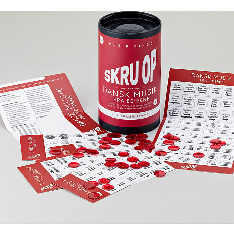 Skru op for dansk musik fra 80'erne – Skru op for musik bingo