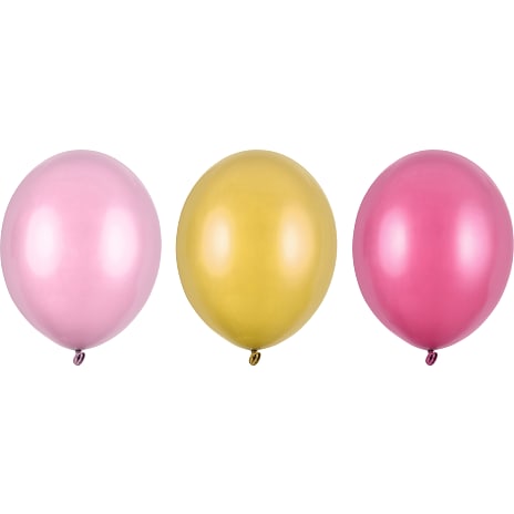 Salling Latexballoner 23 cm 10-pak Pink Metallic