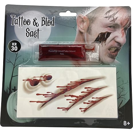 Halloween Kunstigt Sår Multifarvet