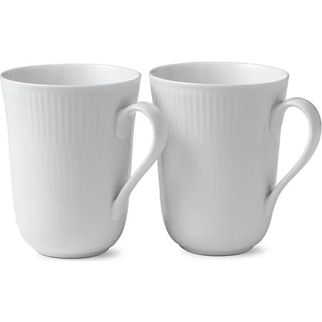 Royal Copenhagen Hvid Riflet krus