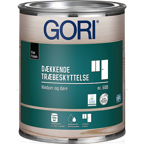 Gori 608 vinduesmaling 2,5 liter - RAL 9010 2500 ml
