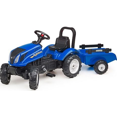 Falk Toys New Holland Traktor Med Vogn Blå
