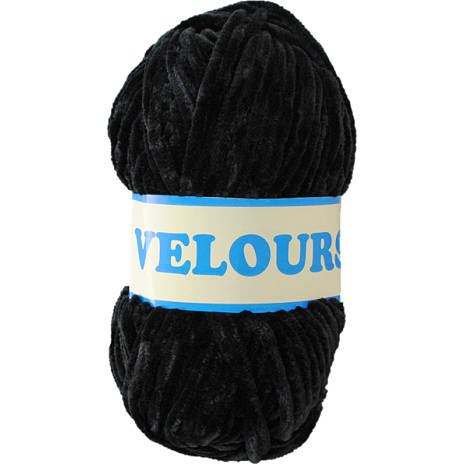 Andre Mærker Velour garn 100g - Sort 001 1 stk.