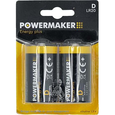 Powermaker D Batterier 2-pak