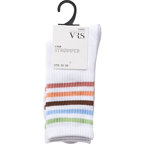 VRS Dame Tennisstrømper Str. 39/42 Hvid