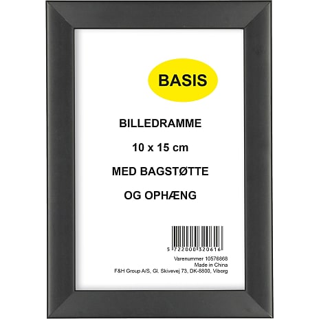 Basis Ramme i sort - 10x15 cm 1 stk.