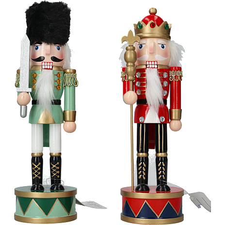 Julefryd nøddeknækker på tromme, assorteret