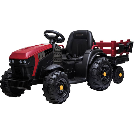 Traktor med trailer - Rød