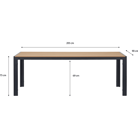 Carlton Table with 6 Messina Chairs - Sandy Grey