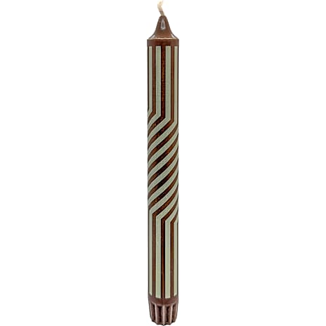 Andre Mærker Kronelys 2,2x24 cm - brun med mønster 85 g