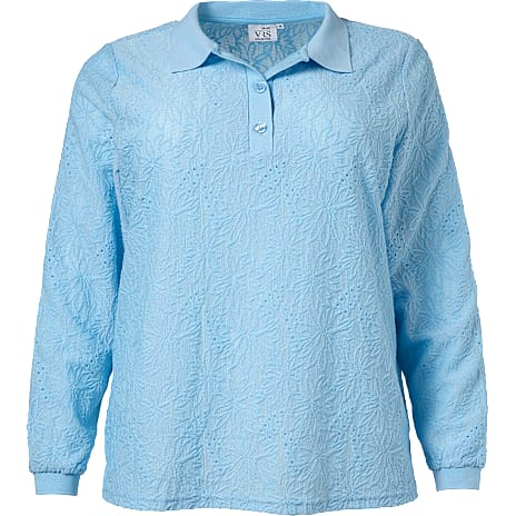 VRS Dame Polo Top Str. 48 Blå