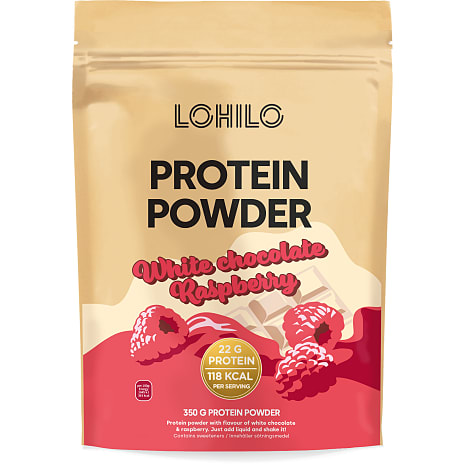 Lohilo Proteinpulver med Hvid Chokolade- og Hindbærsmag