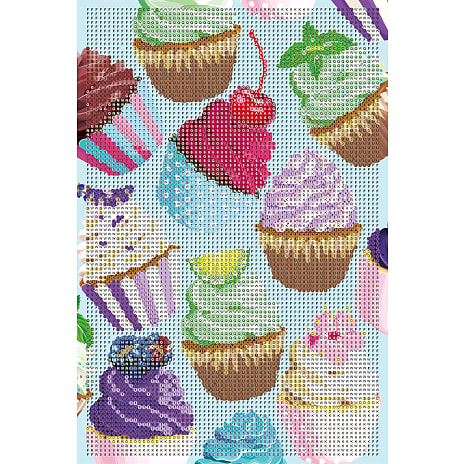 1Conzept Diamond Art Foam Board cupcake 20x30 cm