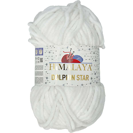Himalaya Dolphin Star Glittergarn, hvid 92101