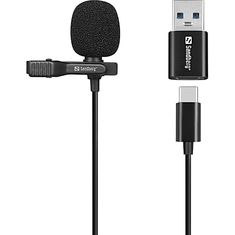Sandberg streamer usb mikrofon med clips 1 stk.