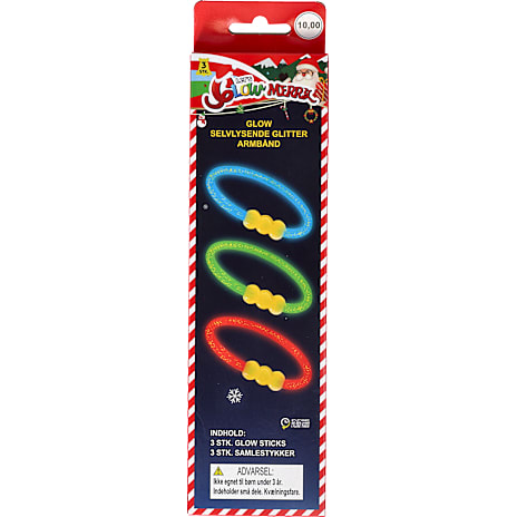 Glowstick glitterarmbånd, assorteret