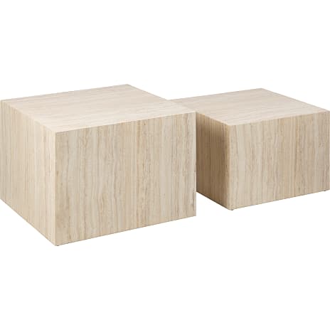 AC Design Furniture Dice Sofabordssæt Beige Marmorlook
