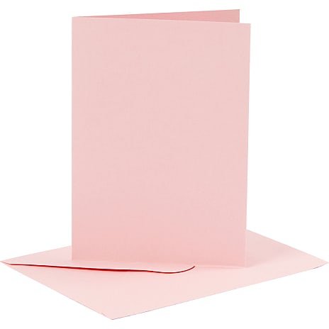 Kort Og Kuverter 6-pak Rosa