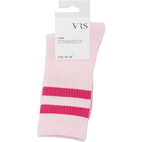 VRS dame tennisstrømper str. 39/42 - pink 1 stk.