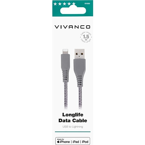 Vivanco LongLife Lightning-Kabel 1,5 m