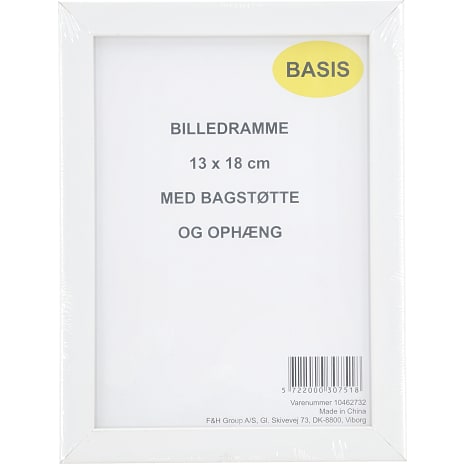 Basis Ramme i hvid - 13x18 cm 1 stk.
