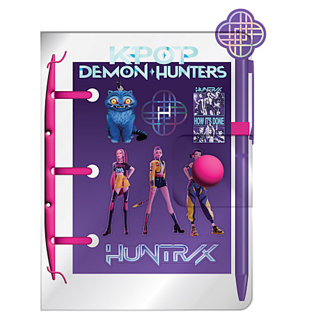 Kpop Demon Hunters Mini Notesbog Med Pen