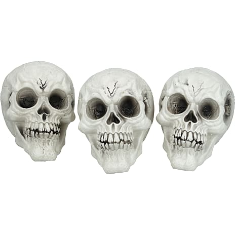 Halloween Kranier 12x16 cm 3-pak Hvid
