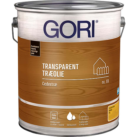 Gori 111 transparent træolie cedertræ 5 liter 5000 ml