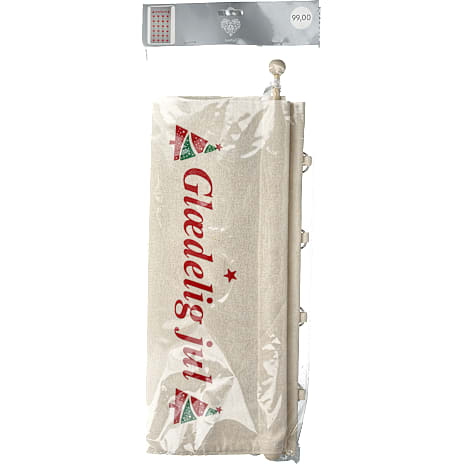 Julekalender Med Lommer 40x80 cm Elfenben