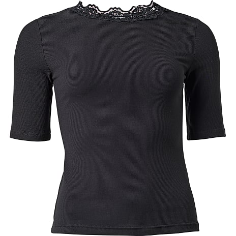 VRS Dame Ribtop Str. XS Sort