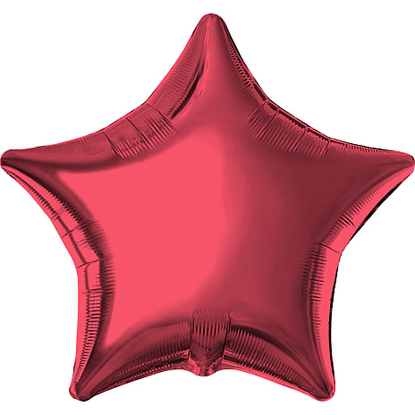 Salling Folieballon Stjerne Ø 45 cm Rød