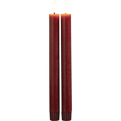 Windsor LED stagelys 22,5 cm rød 2-pak