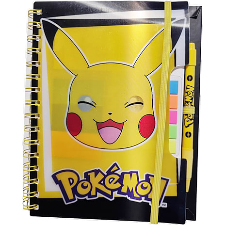 Pokémon Notesbogsæt Med Kuglepen Og Sticky Notes