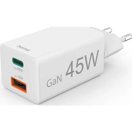 HAMA lader 45 W - hvid 1 stk.