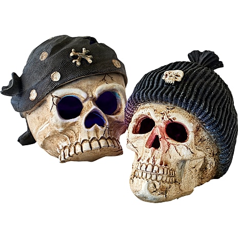 Halloween Kranie Med LED-Lys 11x12 cm Assorteret