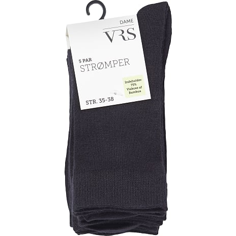 VRS dame 5-pak strømper str. 35/38 - sort 1 stk.
