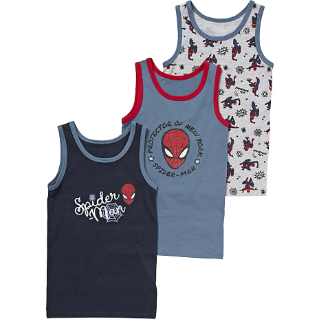 Spider-Man Undertrøje Str. 98/104 Blå/Grå