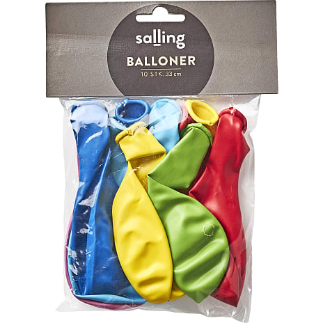 Salling latexballoner Ø:33 cm 10-pak - multifarvet 10 stk.