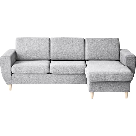 Andre mærker Rom Nordic vendbar sofa med chaiselong - lysegrå