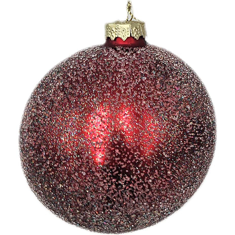 Julefryd Julekugle Rød Glimmer Ø 8 cm Assorteret