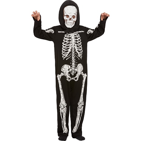 Halloween Skelet Kostume str. 140