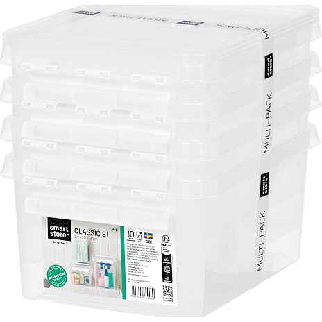 SmartStore Classic opbevaringskasse 4-pak - 8 liter 1 stk.
