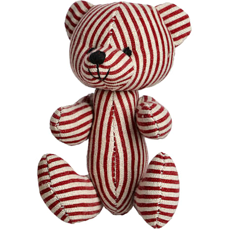Julefryd stofbamse stribet eller prikket
