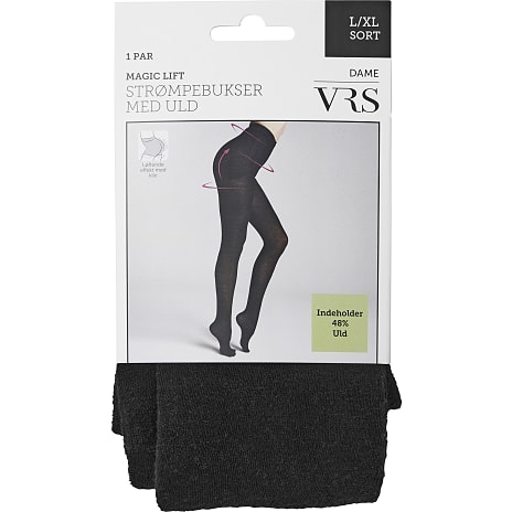 VRS Strømpebukser Magic Lift Str. L/XL Sort
