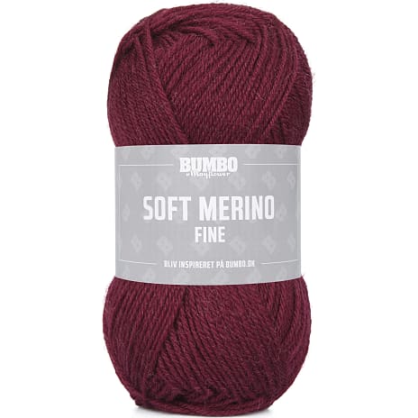 Bumbo By Mayflower Soft Merino Fine Uldgarn Vinrød 1118