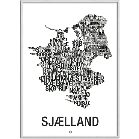 Citatplakat Sjælland, byer - 30x40 cm 1 stk.
